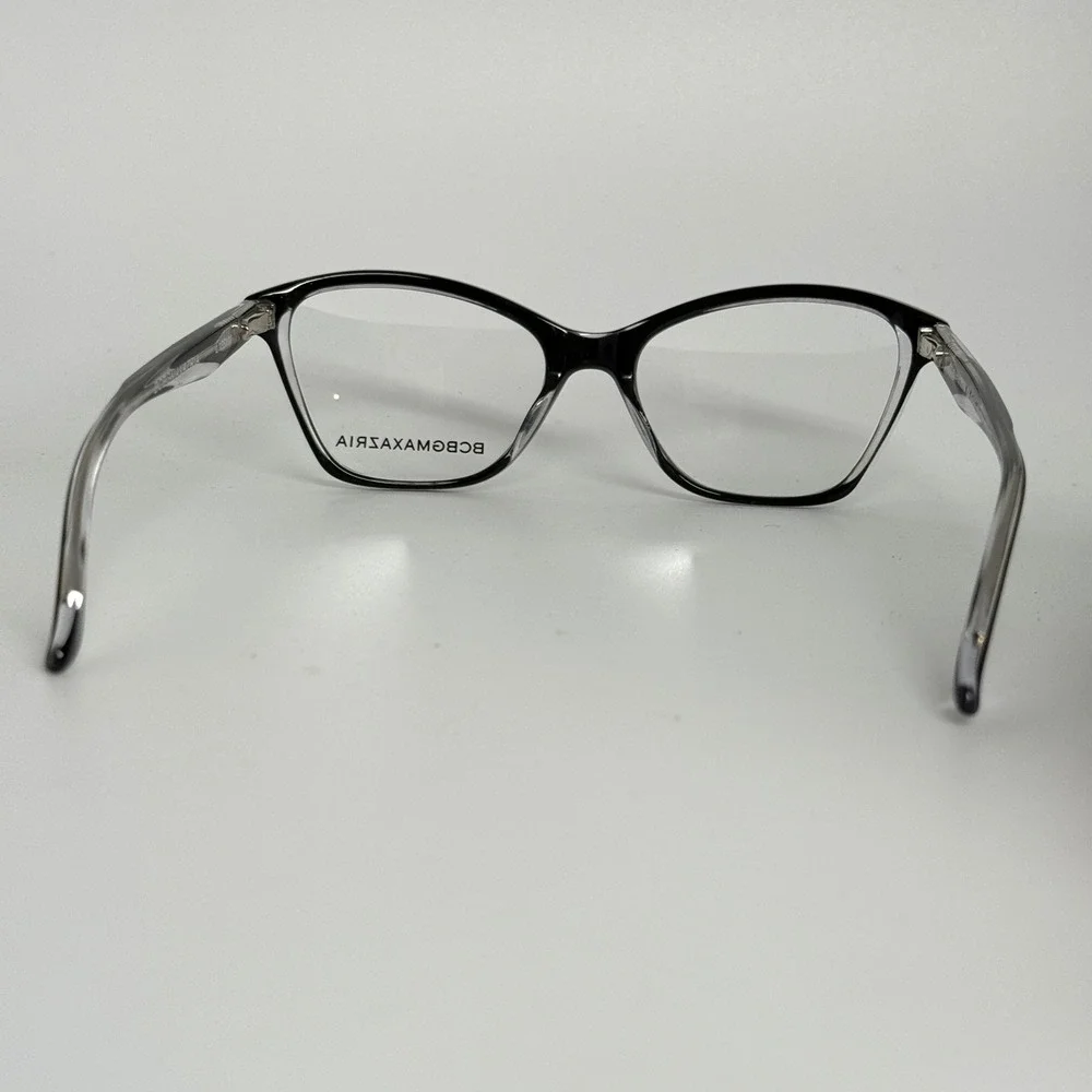 BCBGMAXAZRIA Cleo Black Laminate Eyeglasses Frames 51-16-135 Cat Eye‎ Womens
